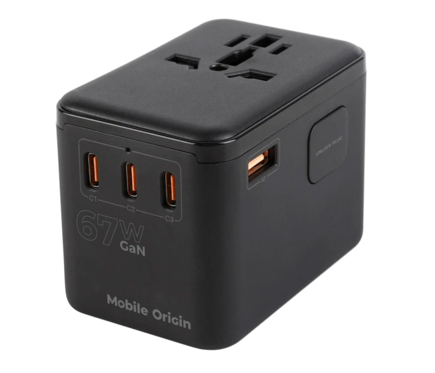 Mobile Origin GaN 67W Travel Adapter PW5 EU/UK/US/AUS3x USB-C + USB-A - 1504118 - zdjęcie 3
